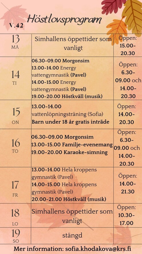 Hostlovsprogram sv 2025 Nytt