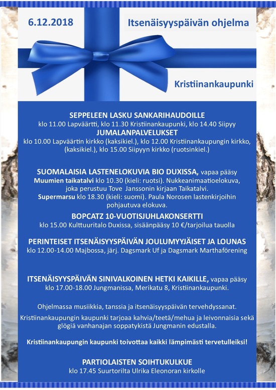 Itsenaisyyspaivan ohjelma 