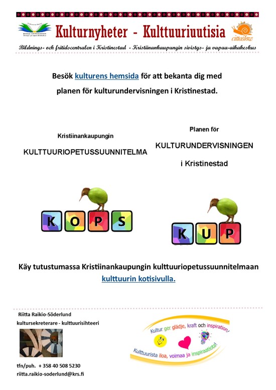 Kulttuuriopetussuunnitelma 2016 pub