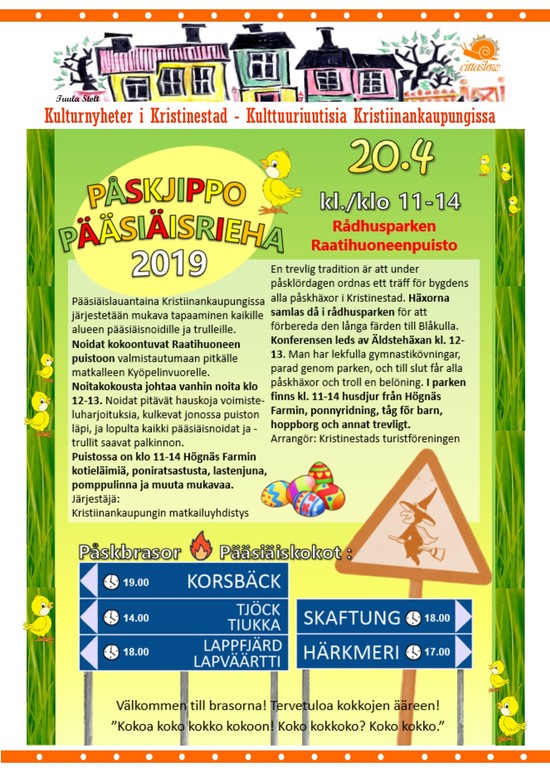Paskjippo och brasor Paasiaisrieha ja kokot 2019