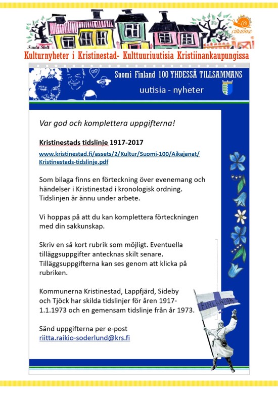Kristinestads tidslinje sve