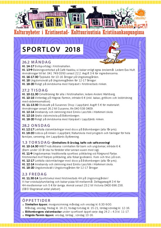 Sportlov 2018 pub