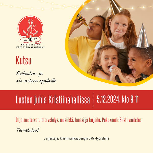 kutsu lasten juhla esikoulu ala aste 2024
