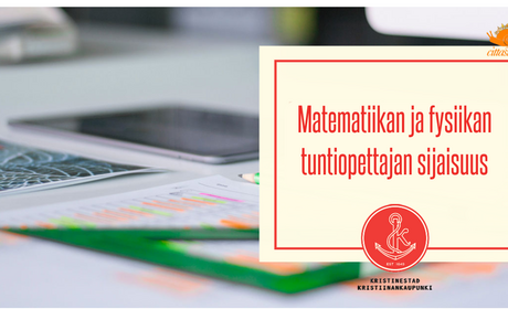 Finskspråkiga skolväsendet söker en vikarie för timlärare i matematik och fysik