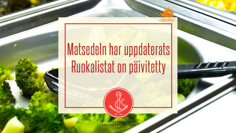 Skolornas matsedel för de kommande tre veckorna har publicerats