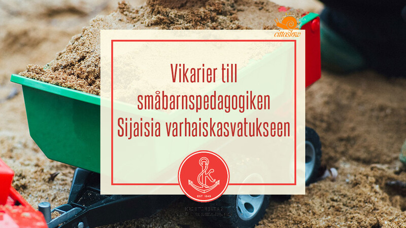 Vi söker vikarier till småbarnspedagogiken