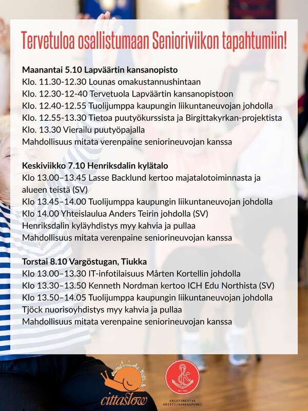 Senioriviikon tapahtumiin
