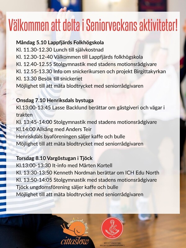 Seniorveckans program