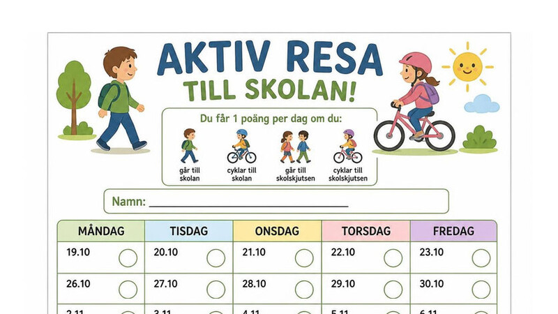 Aktiv skolväg-kampanjen uppmuntrar till rörelse efter höstlovet